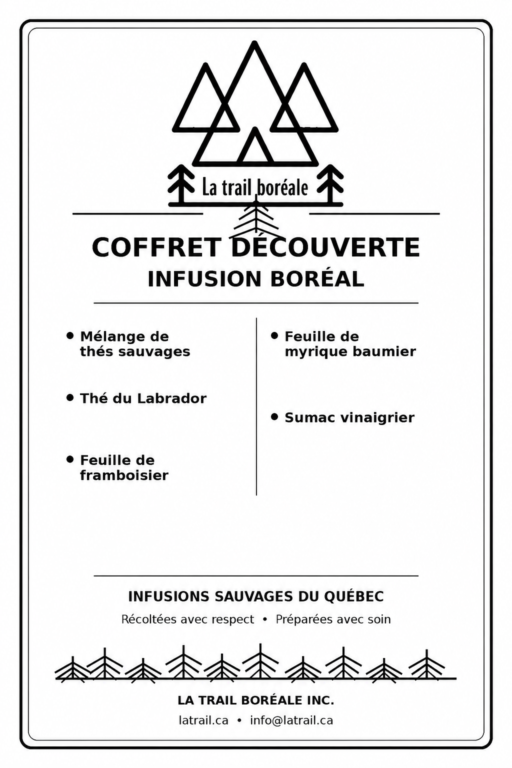 Coffret découverte (infusion Boréal)